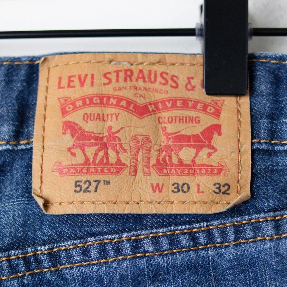 Levi's 527 Slim Bootcut Jeans Mens 30x32 Blue Medium Wash 100% Cotton Denim